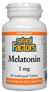 Natural Factors Melatonin 1mg Peppermint 90 Tabs