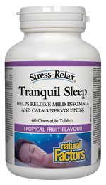 Natural Factors Stress-relax Tranquil Sleep Tropical Fruit 60chew