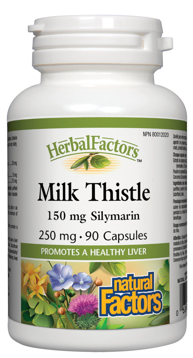 Natural Factors Herbal Factors Milk Thistle + Silymarin 90Caps