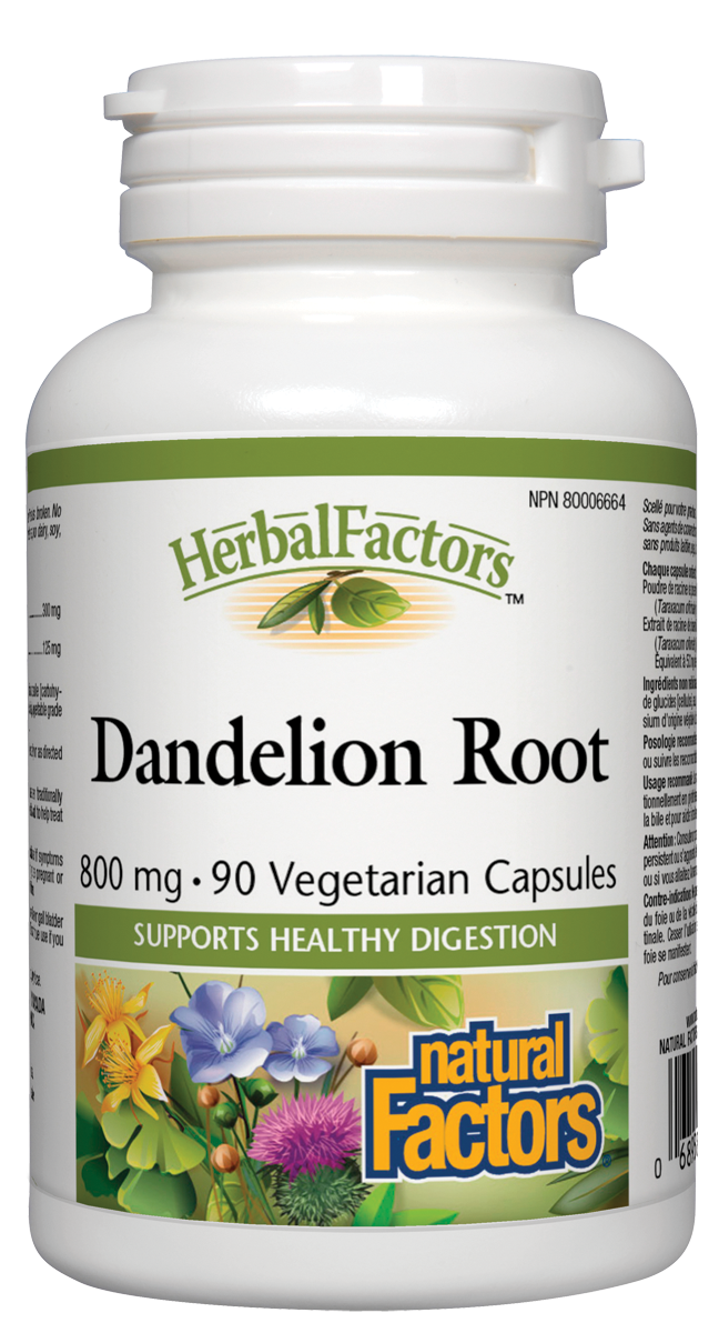 Natural Factors Herbal Factors Dandelion Root 90 VCaps