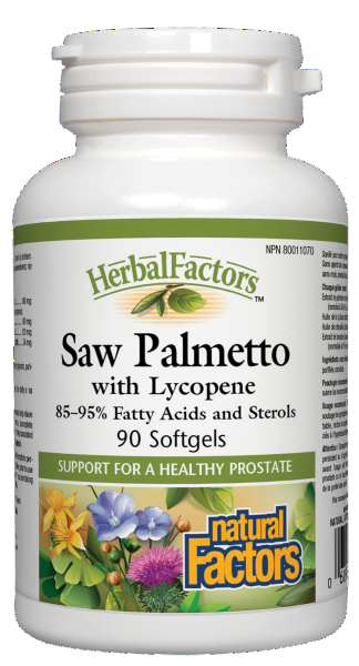 Natural Factors Herbal Factors Saw Palmetto With Lycopene 90 Sgs