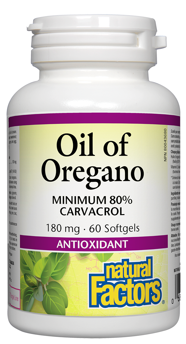 Natural Factors Oil Of Oregano 60sgs