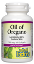 Natural Factors Oil Of Oregano 60sgs