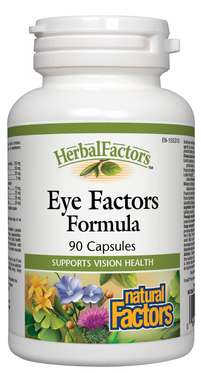 Natural Factors Herbal Factors Eye Factors 90Caps