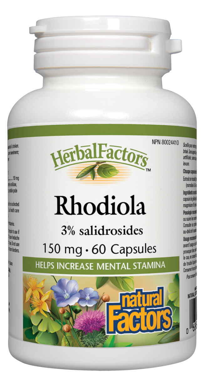 Natural Factors Herbal Factors Rhodiola 60Caps