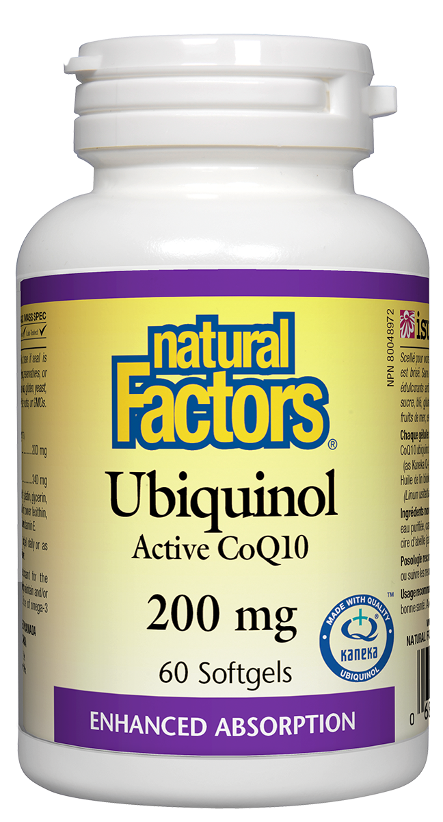 Natural Factors Ubiquinol Active Coq10 200mg 60 Sgs