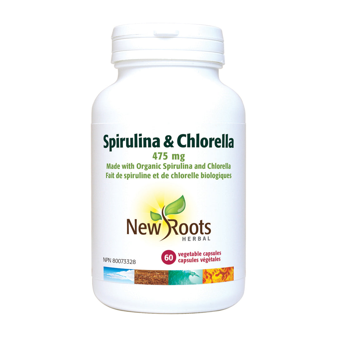 New Roots Spirulina & Chlorella 60 Vcaps