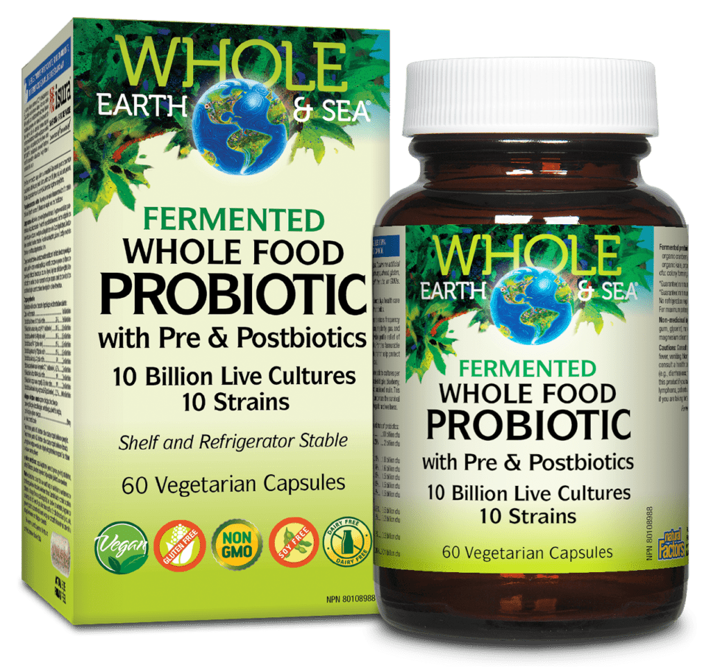 Natural Factors Whole Earth & Sea Fermented Whole Food Probiotic 60 VCaps