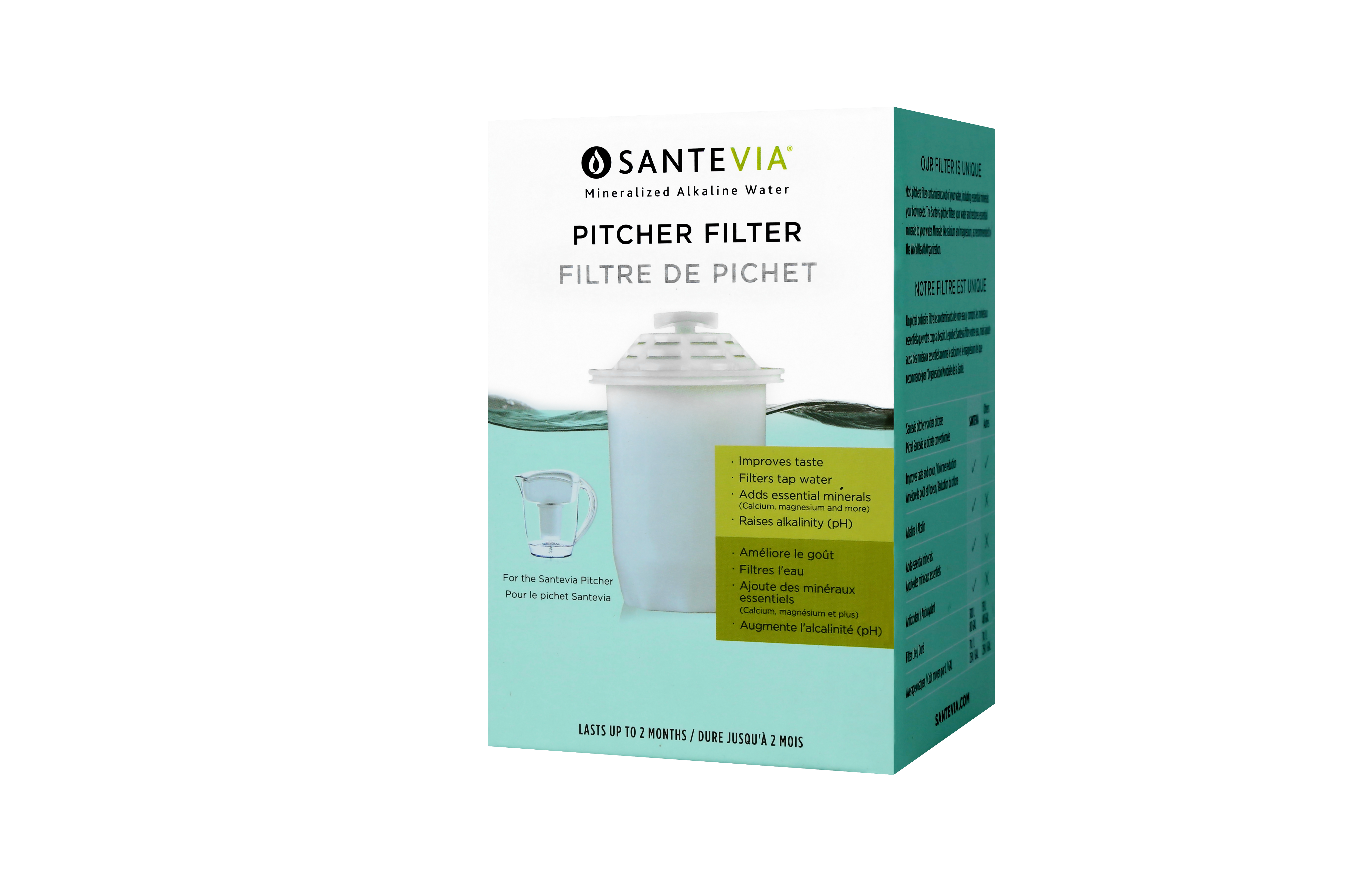Santevia Alkaline Water Pitcher Filter Single