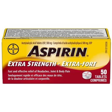 OTC Aspirin 500 mg Extra Strength 50 Tabs