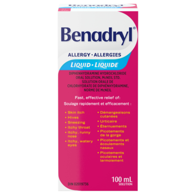 OTC Benadryl Allergy Elixir 100 ml