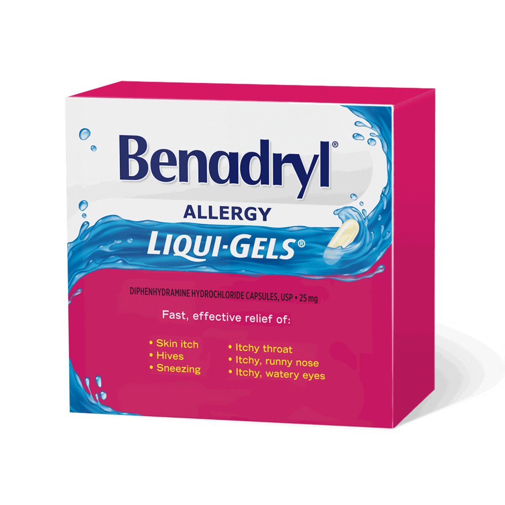 OTC Benadryl Allergy Liquid Gels 20 Caps