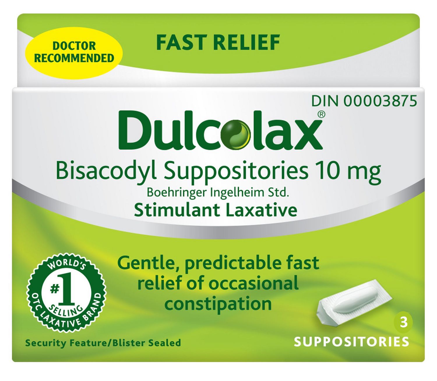 OTC Dulcolax Laxative Suppositories 10mg 3s
