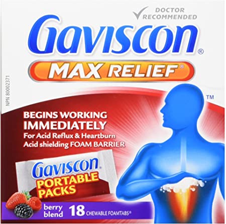 OTC Gaviscon Max Relief Berry 18 Chews