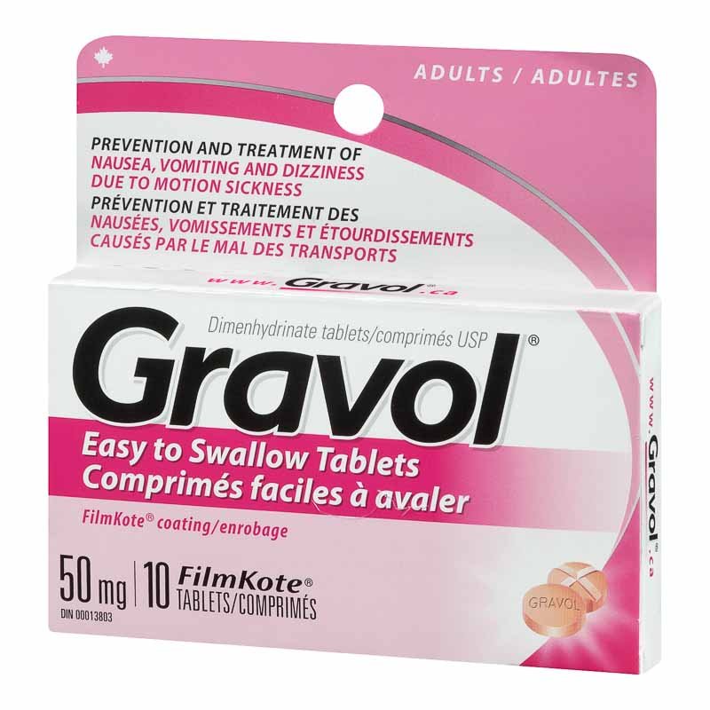 OTC Gravol 50 mg Tablets