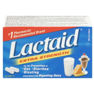 OTC Lactaid Extra Strength Lactase Enzyme 40 Tabs