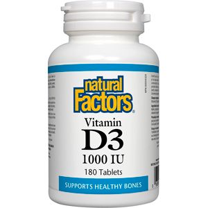 Natural Factors Vitamin D3 180 Tabs