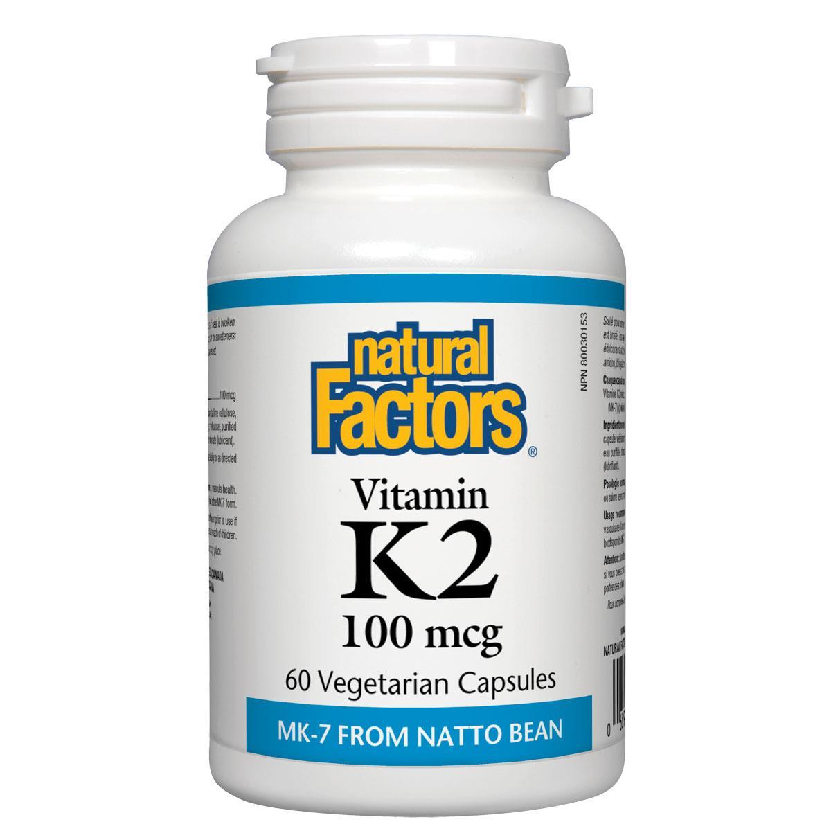 Natural Factors Vitamin K2 100mcg 60 VCaps
