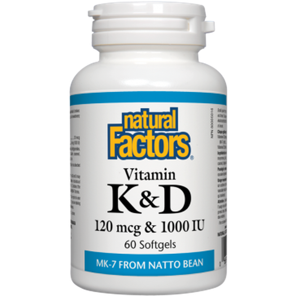 Natural Factors Vitamin K & D 60sgs