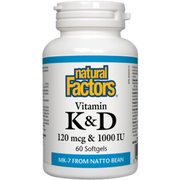 Natural Factors Vitamin K & D 60sgs