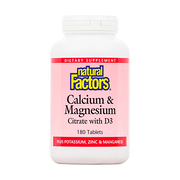 Natural Factors Calcium & Magnesium Citrate D3 180 Tabs