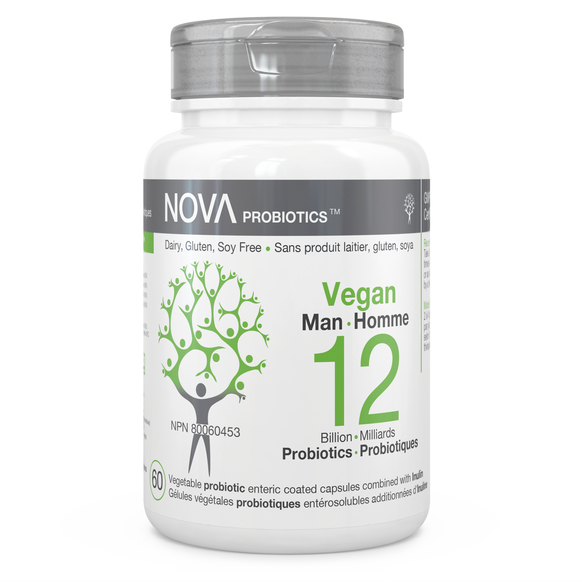 Nova Vegan Probiotics Man 12b 60 VCaps