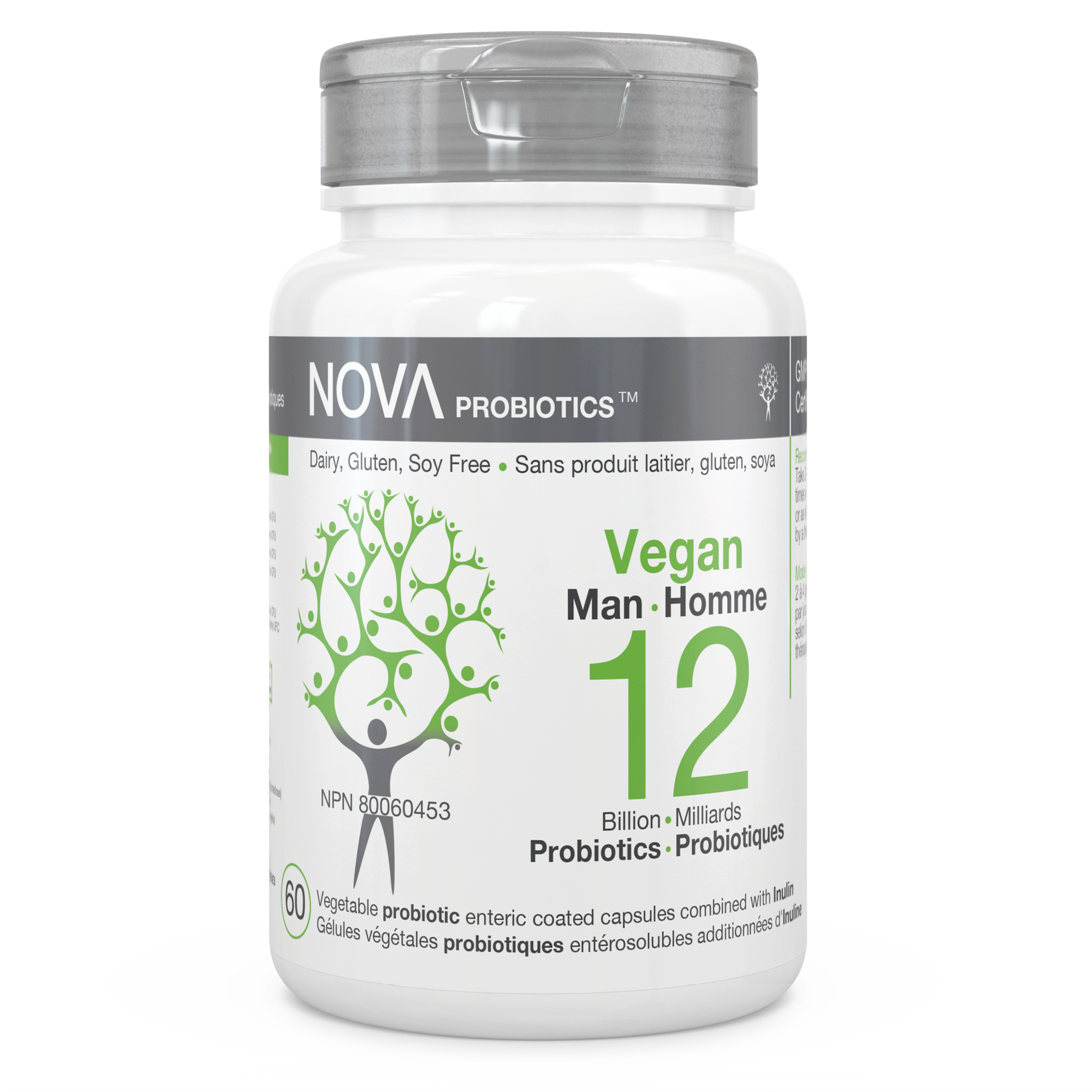 Nova Vegan Probiotics Man 12b 60 VCaps