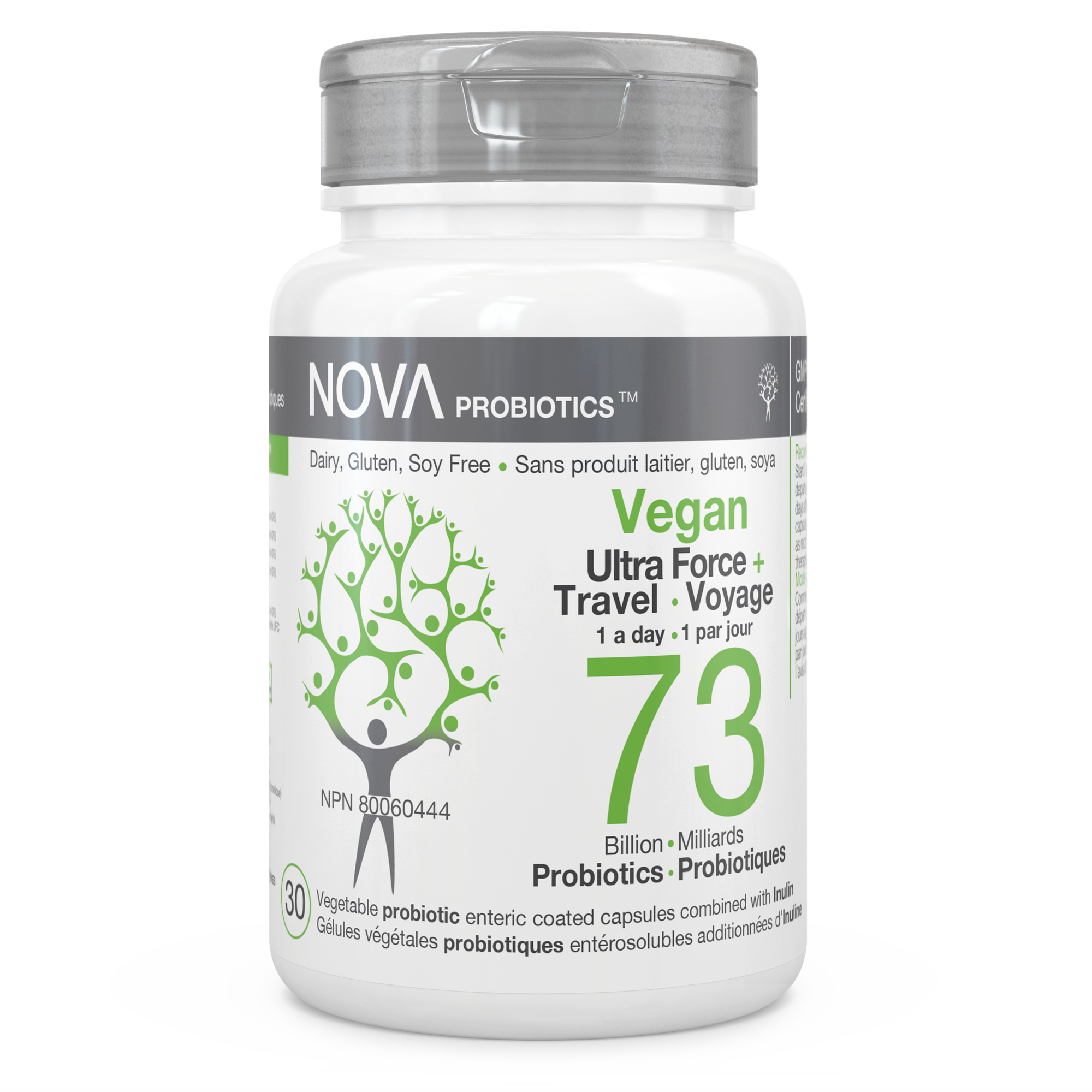 Nova Probiotics Vegan Ultra-strength & Travel 73b 30 VCaps