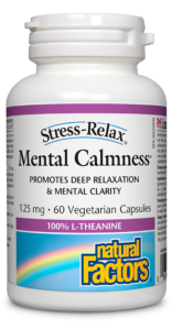 Natural Factors Stress-Relax Mental Calmness L-Theanine 125mg 60 VCaps
