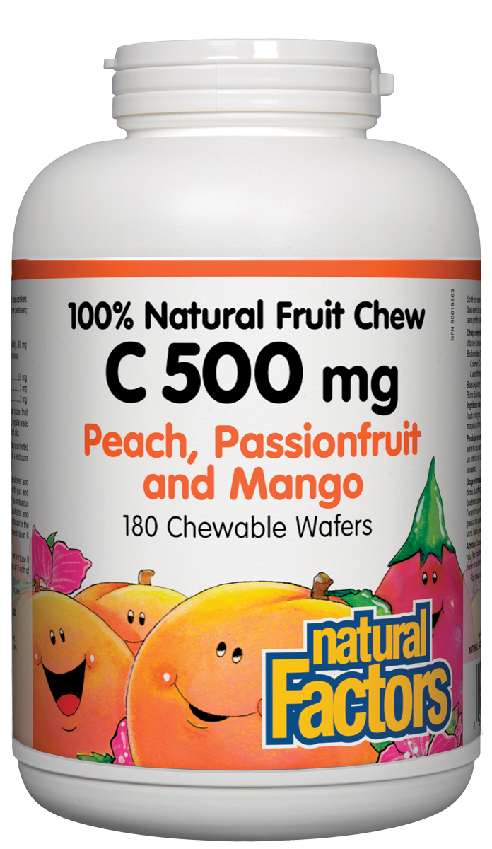 Natural Factors C 500mg Peach Passionfruit Mango