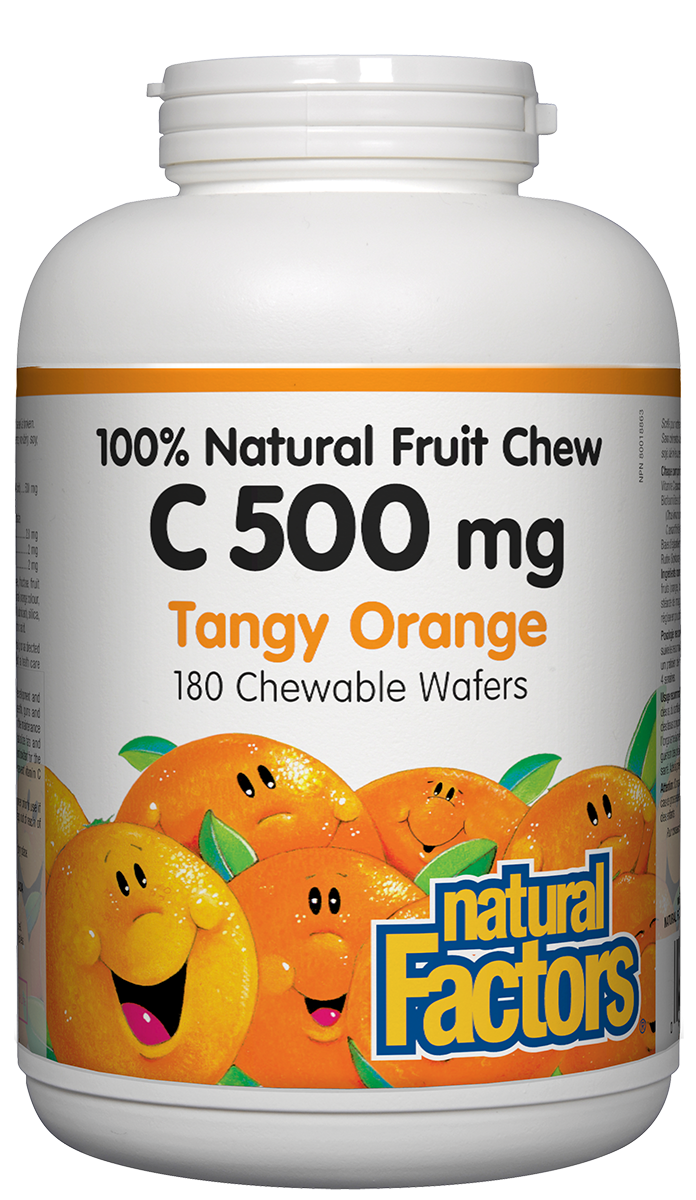 Natural Factors C 500mg Tangy Orange