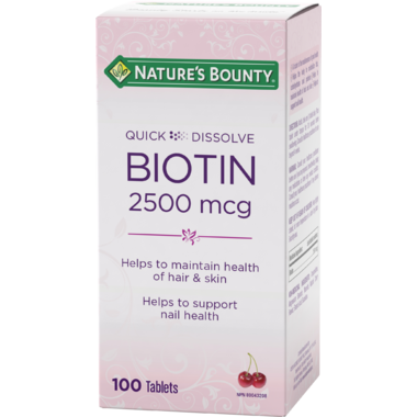 Nature's Bounty Biotin 2500 mcg 100 Tabs