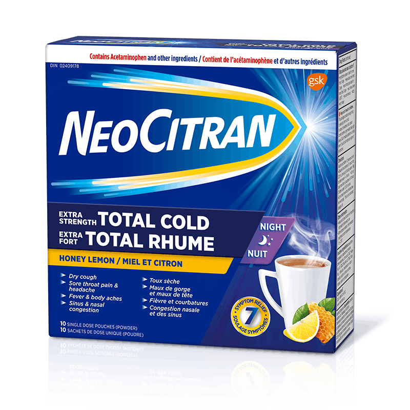 OTC NeoCitran Extra Strength Total Cold Night 10 Dose