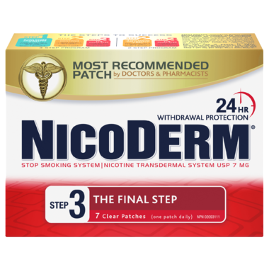 OTC NicoDerm Step-3 7 mg 7 Patches