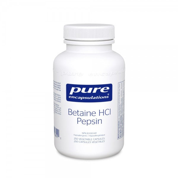 Pure EnCapsulations Betaine Hci Pepsin 250 VCaps