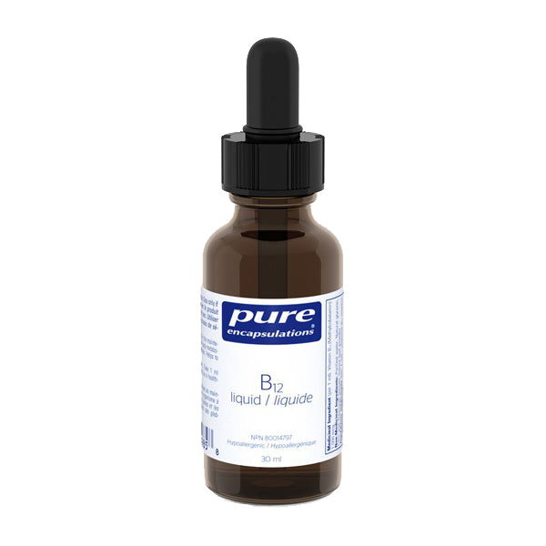 pure b12 injections Vitamin in Bismarck tasting liquid formula for easy dispensing (B12 and B12 5 Pure Encapsulations B12 Liquid -