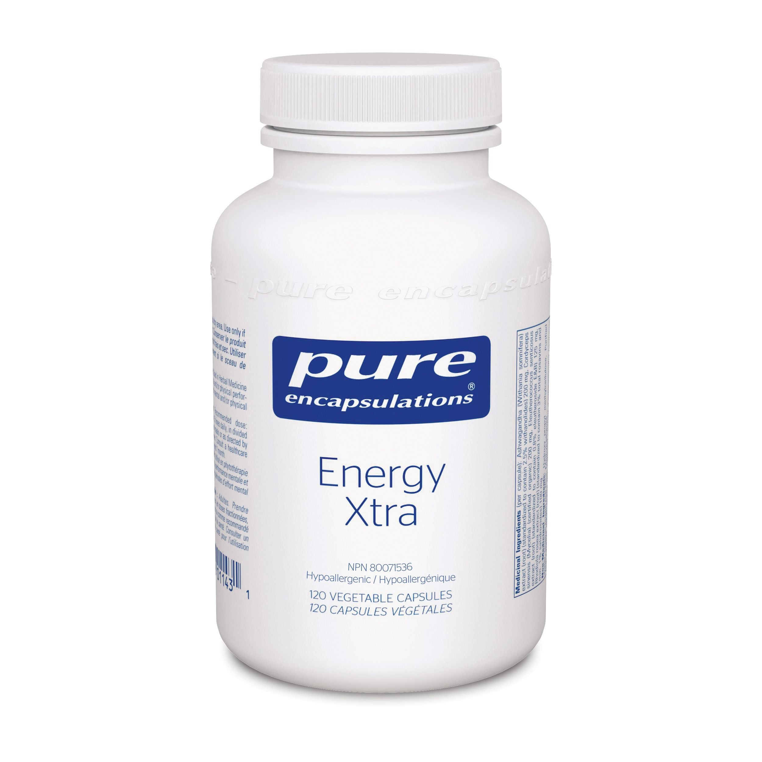 Pure Encapsulations Energy Xtra 120 Caps