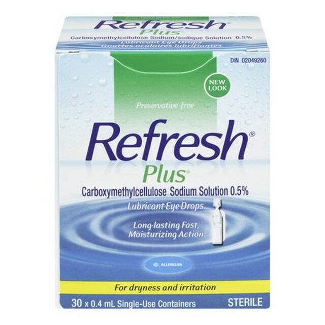 OTC Refresh Tears Plus Lubricant Eye Drops 30 x 0.4 mL