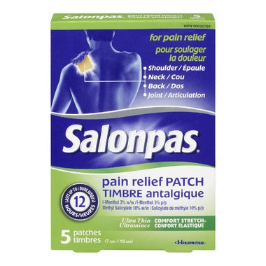 OTC Salonpas 12 Hour Pain Relief 5 Patches