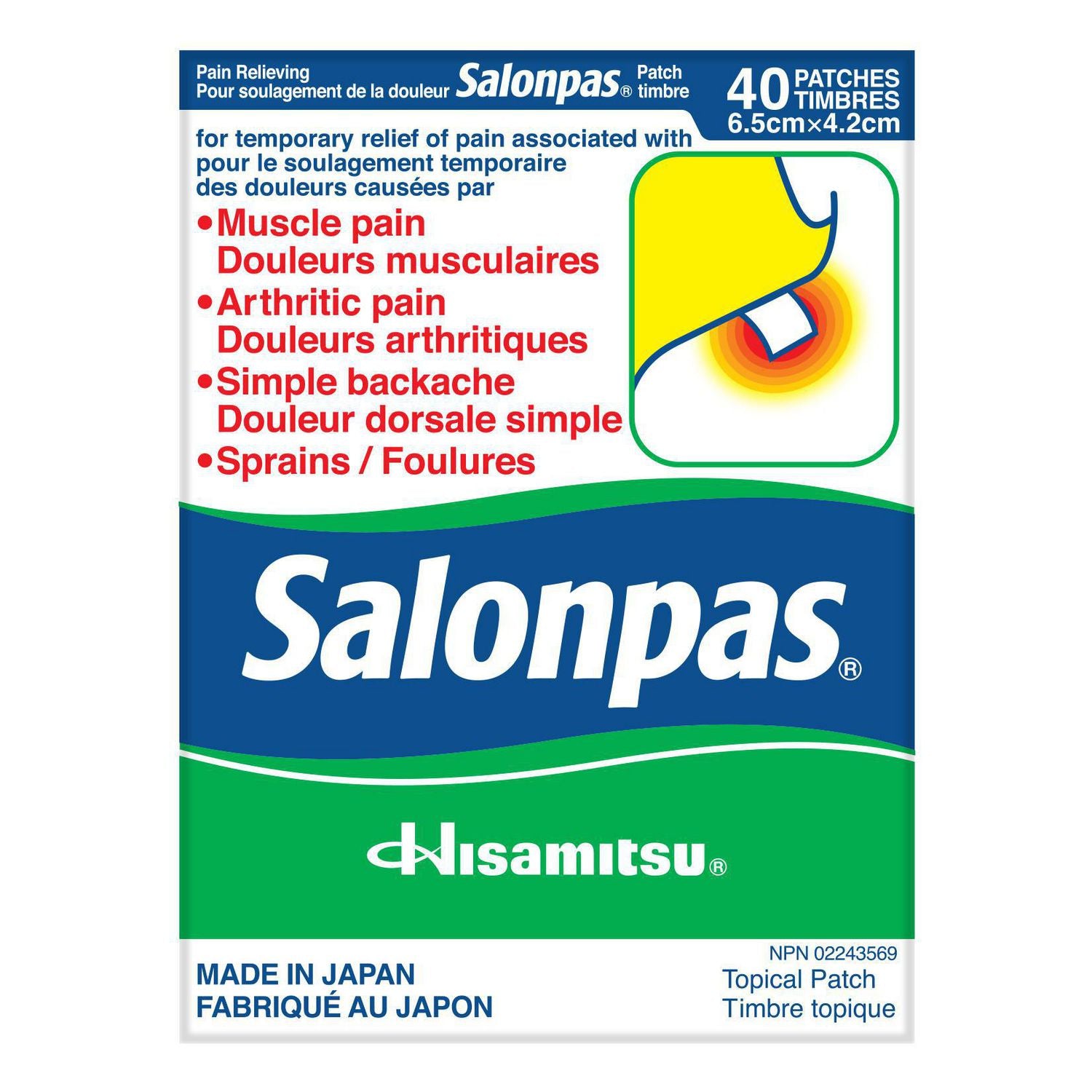 OTC Salonpas Pain Relief 40 Patches