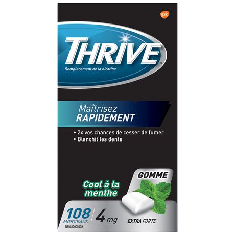 OTC Thrive Gum 4mg Extra Strength Cool Mint 108 Pieces