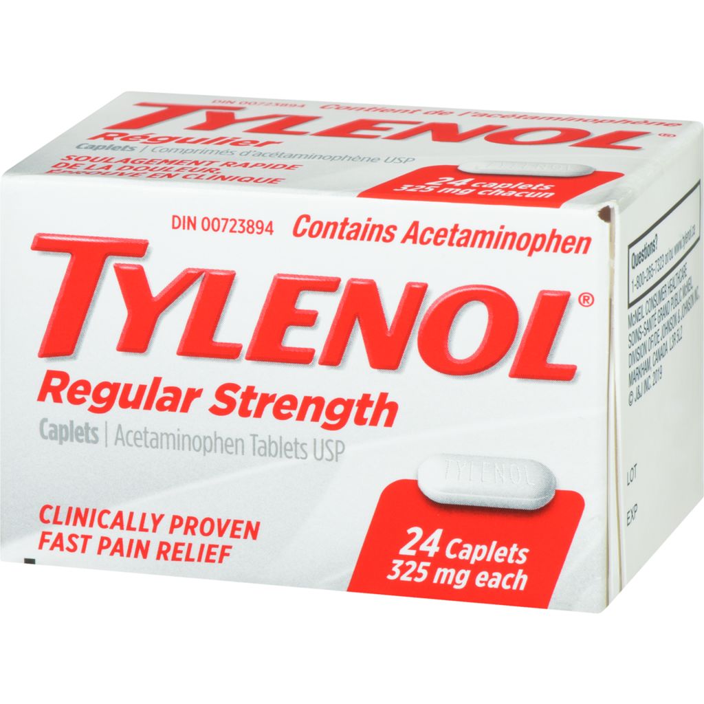 OTC Tylenol Regular Strength 325 mg 24 Caps