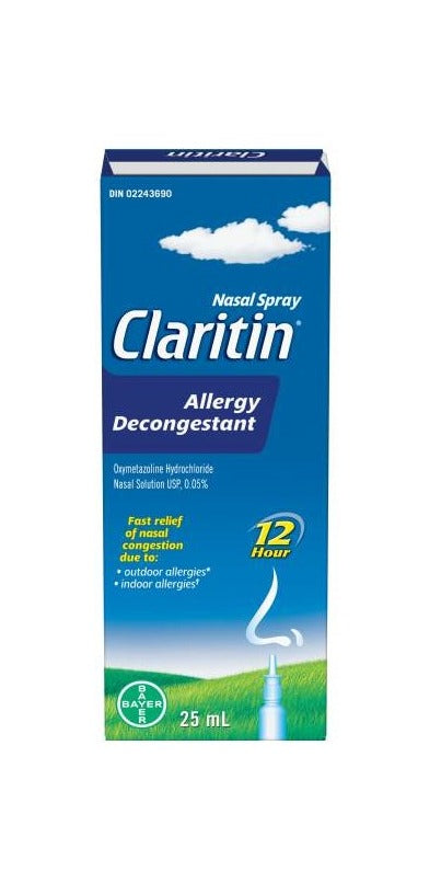 OTC Claritin Allergy Decongestant Nasal Spray 25ml